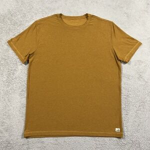 Vuori Strato Tech Tee Shirt Mens Medium Mustard Yellow Performance Athletic